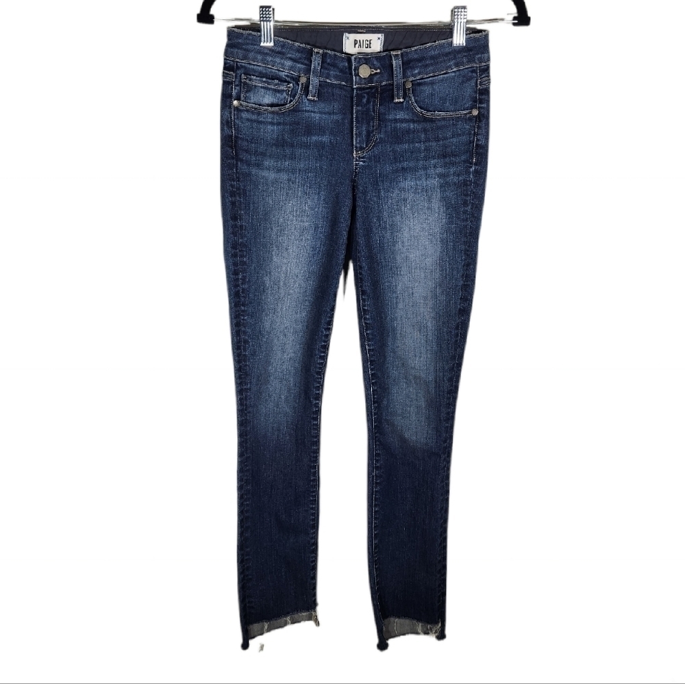 Paige Skyline Ankle Peg Jeans Womens 24 Blue